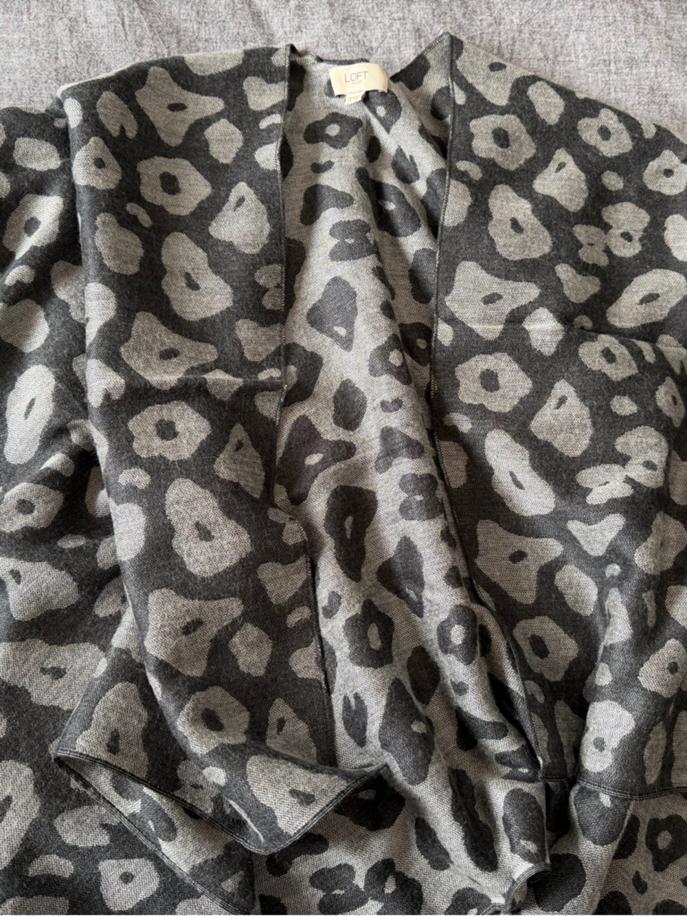 LOFT Outlet Grey Leopard Print Wrap